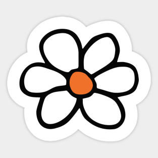 Hippie flower cartoon Sticker